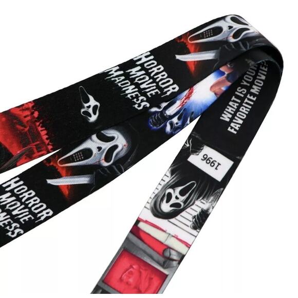 Classic Horror Movie Scream Ghost Face BlackNeck Strap Fabric One Size Lanyard - Picture 2 of 6